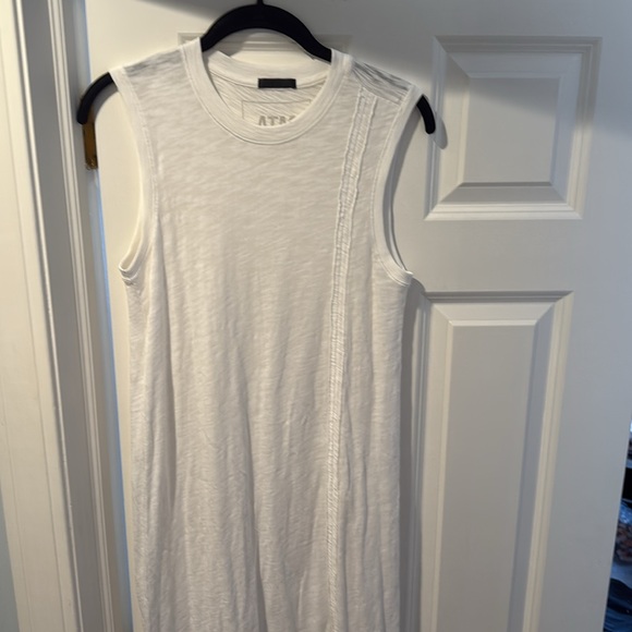 Never worn ATM Slub Jersey Muscle tank Dress ATM white - Picture 2 of 5